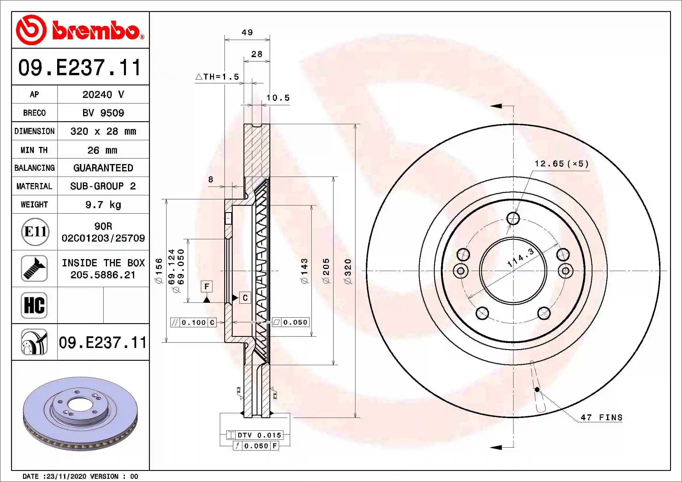 BREMBO 09.E237.11