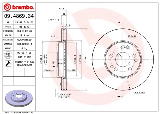 BREMBO 09.4869.34