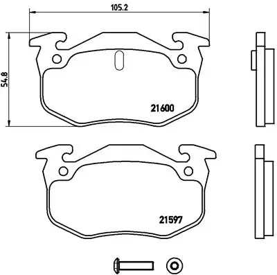 Kit de plaquettes de frein, frein à disque BREMBO P 68 018