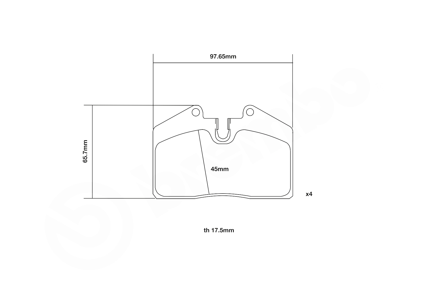 Kit de plaquettes de freins de haute performance BREMBO 07.B314.13