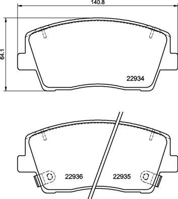 Kit de plaquettes de frein, frein à disque BREMBO P 30 119