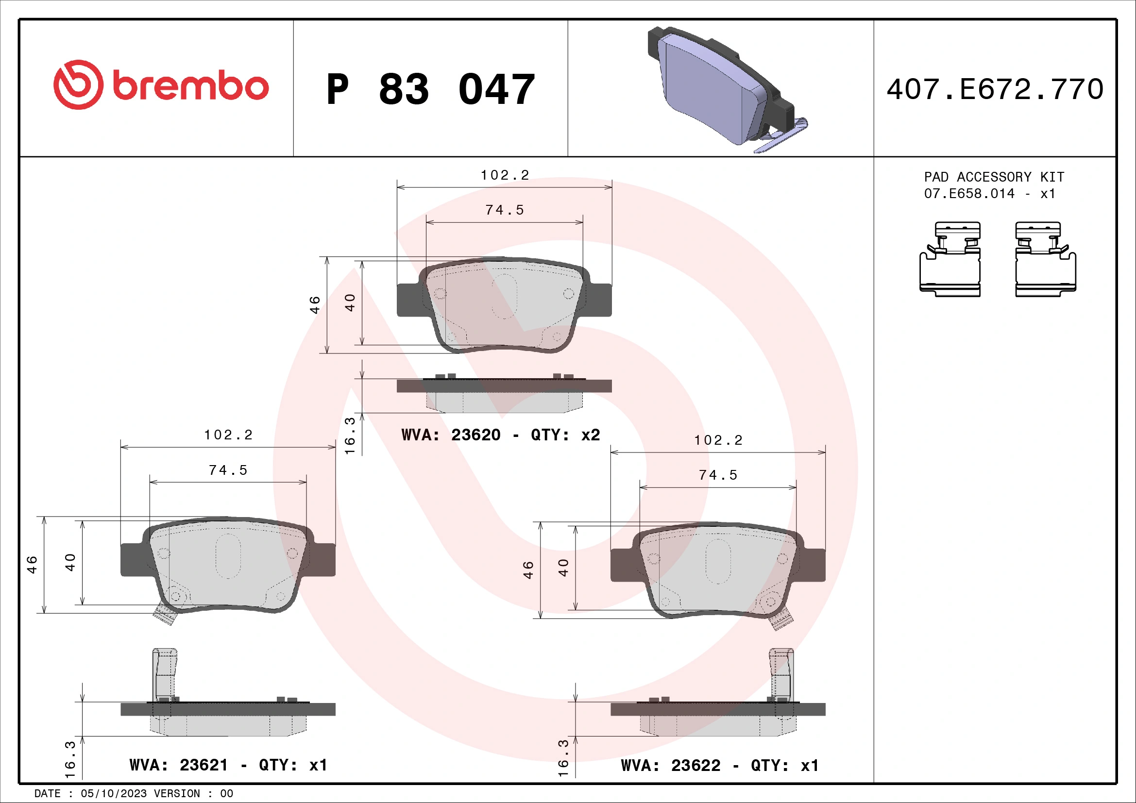 BREMBO P 83 047