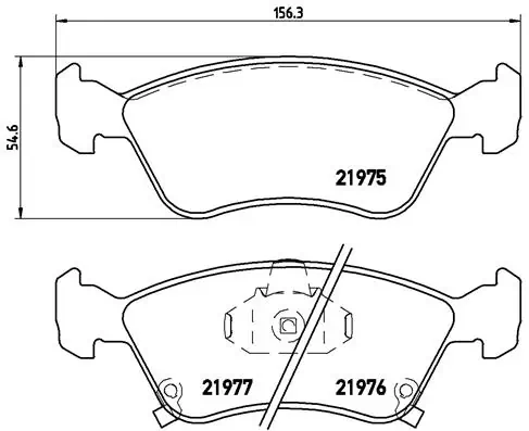 Kit de plaquettes de frein, frein à disque BREMBO P 83 041