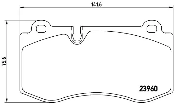 Kit de plaquettes de frein, frein à disque BREMBO P 50 074