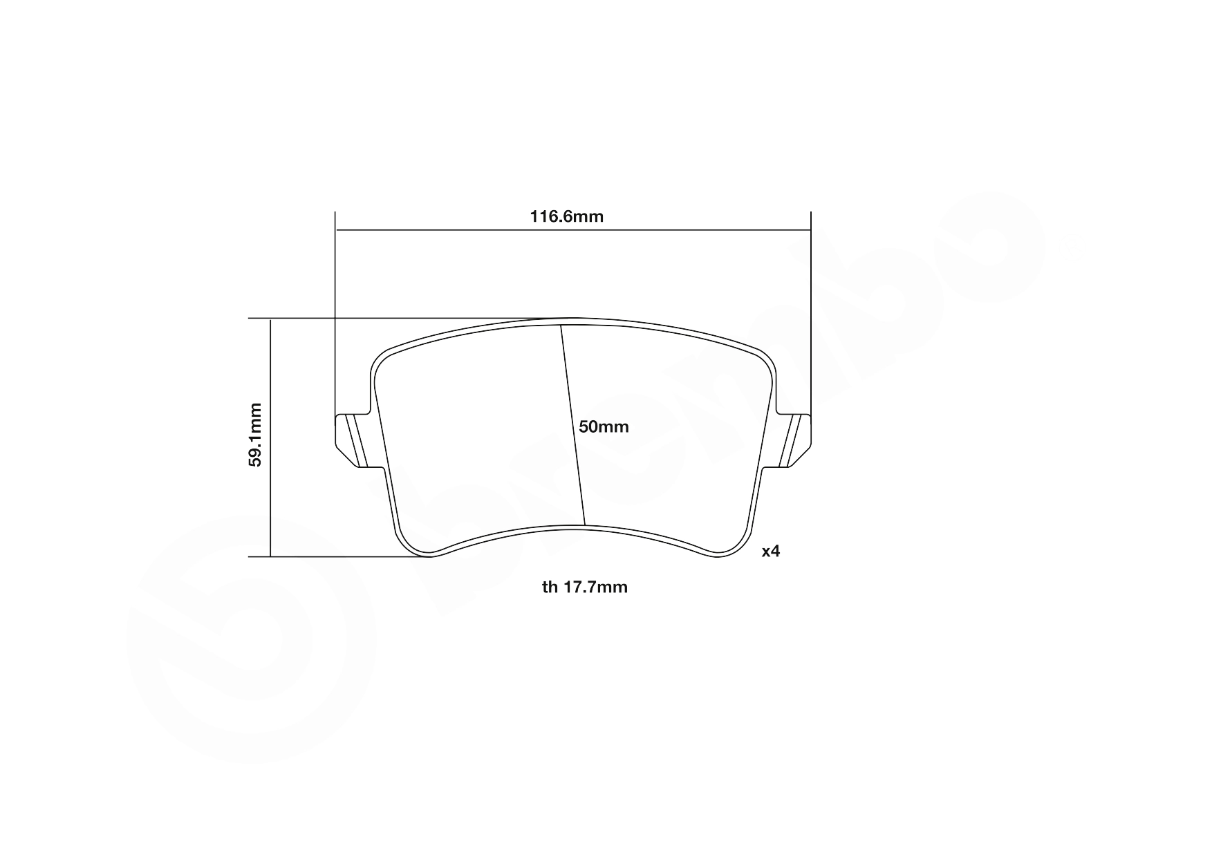 Kit de plaquettes de freins de haute performance BREMBO 07.B315.56