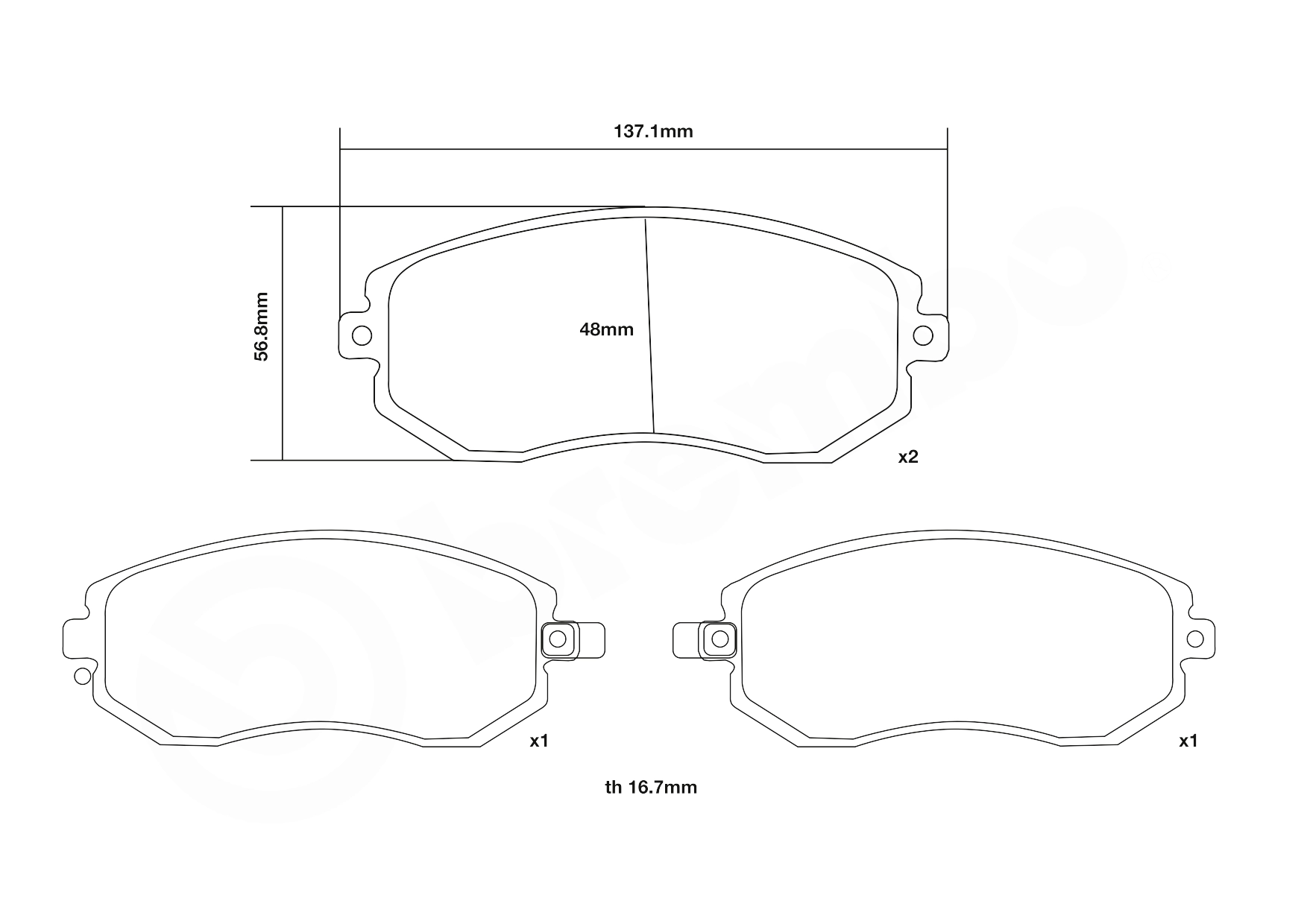 Kit de plaquettes de freins de haute performance BREMBO 07.B314.73