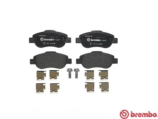 Kit de plaquettes de frein, frein à disque BREMBO P 23 097