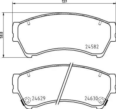 Kit de plaquettes de frein, frein à disque BREMBO P 49 060