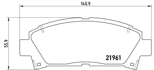 Kit de plaquettes de frein, frein à disque BREMBO P 83 028