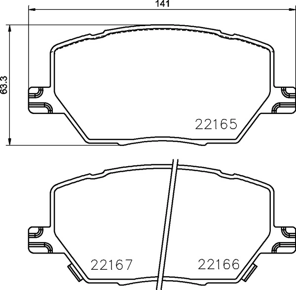 BREMBO P 23 164 — Колодка гальм. диск. передн. (вир-во BREMBO)