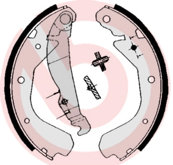 Jeu de mâchoires de frein BREMBO S 59 509