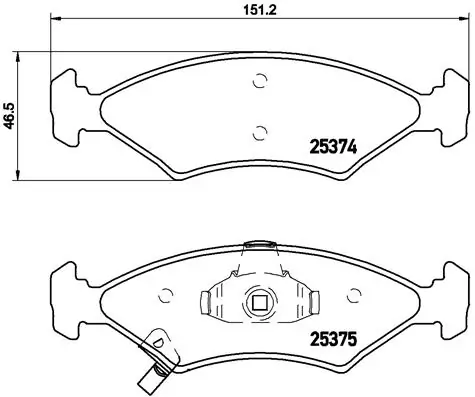 Kit de plaquettes de frein, frein à disque BREMBO P 30 062