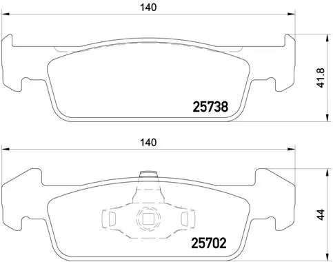 Kit de plaquettes de frein, frein à disque BREMBO P 68 060