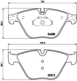 Kit de plaquettes de frein, frein à disque BREMBO P 06 074