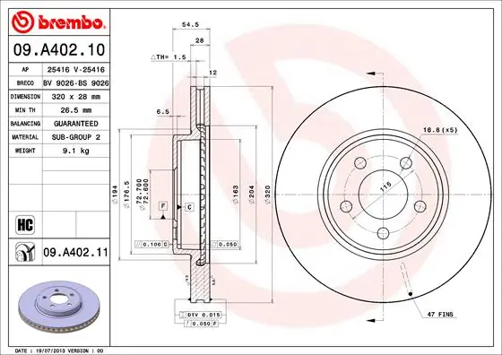 BREMBO 09.A402.11