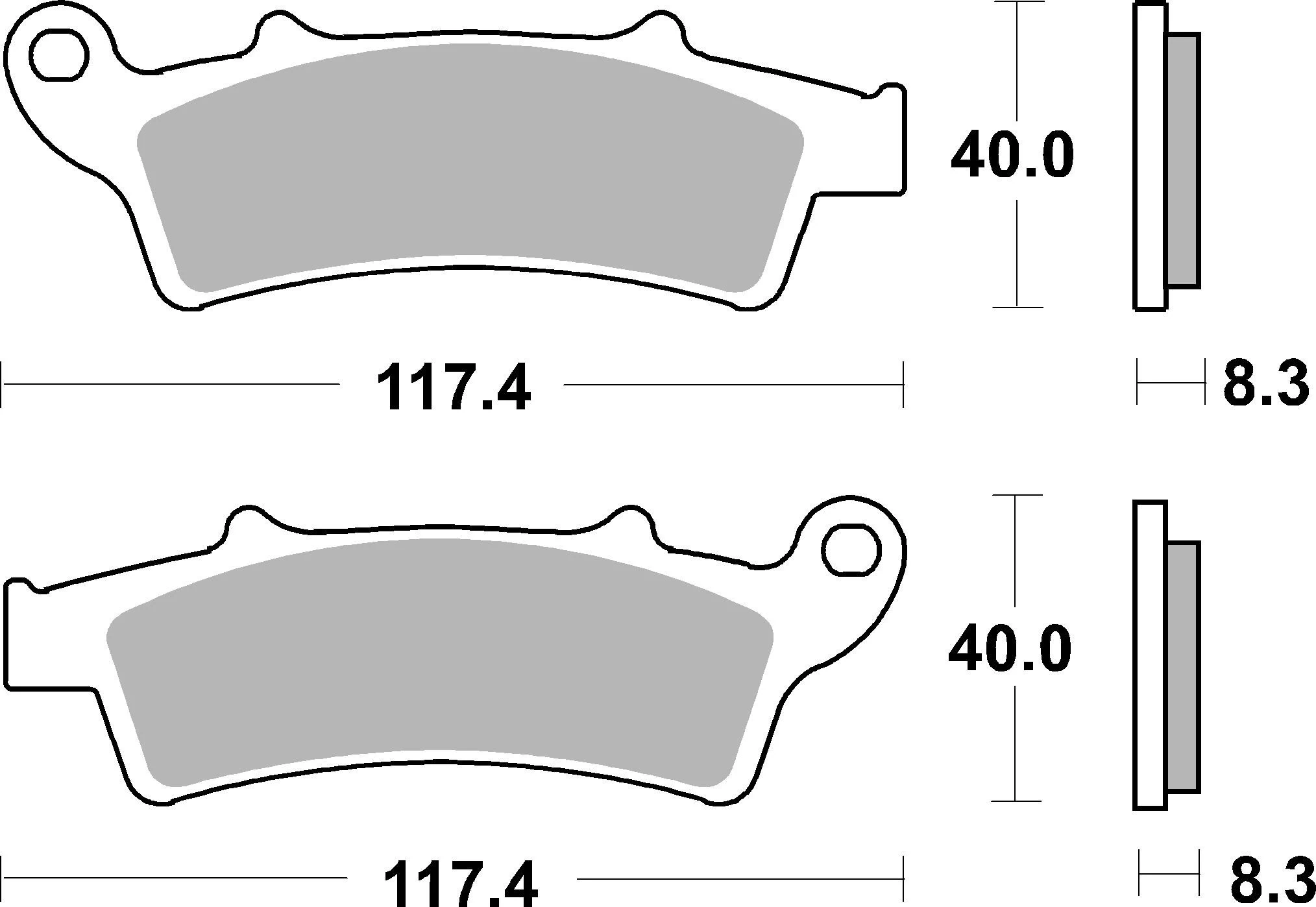 Kit de plaquettes de frein, frein à disque BREMBO 07045XS