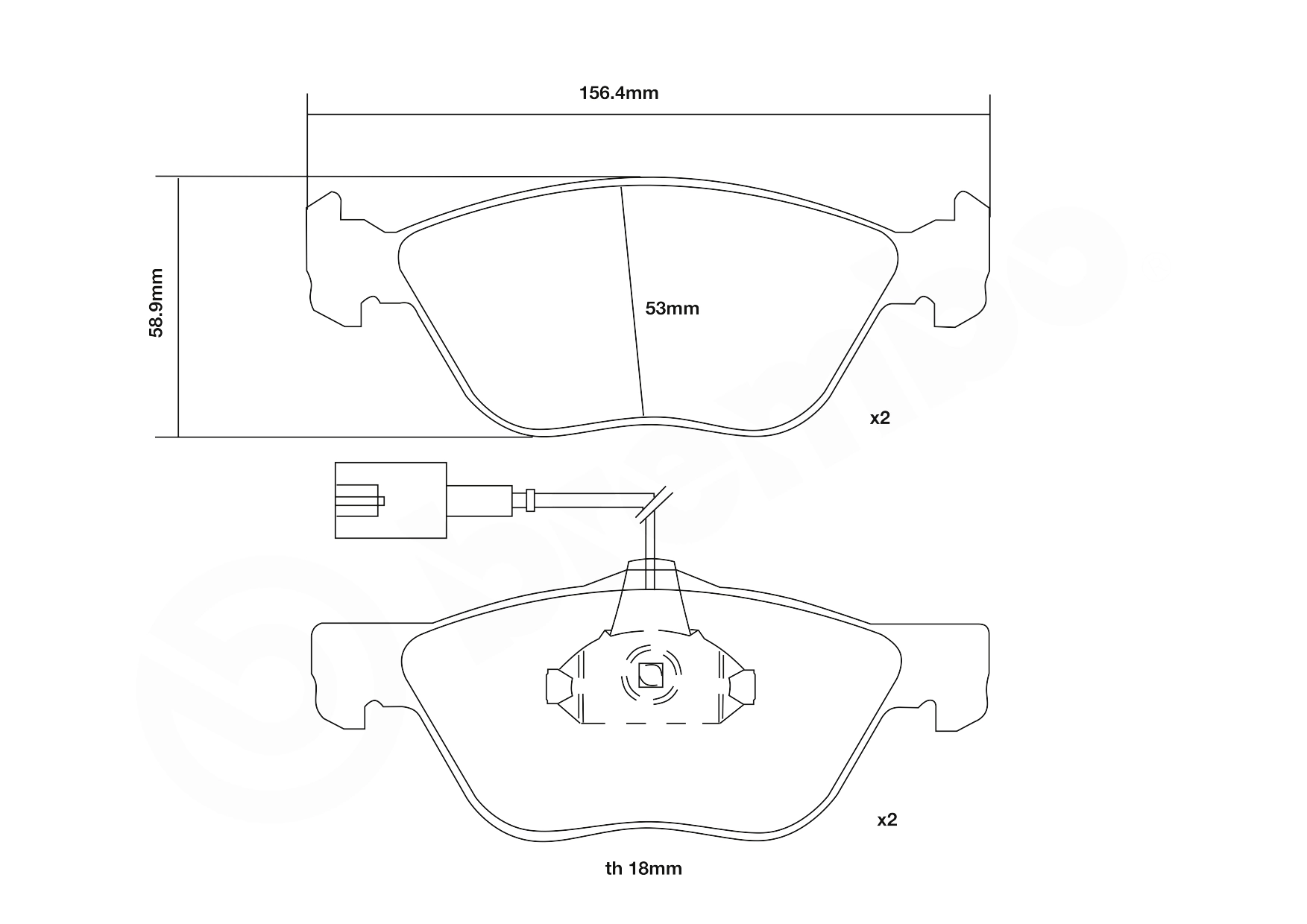 Kit de plaquettes de freins de haute performance BREMBO 07.B314.29
