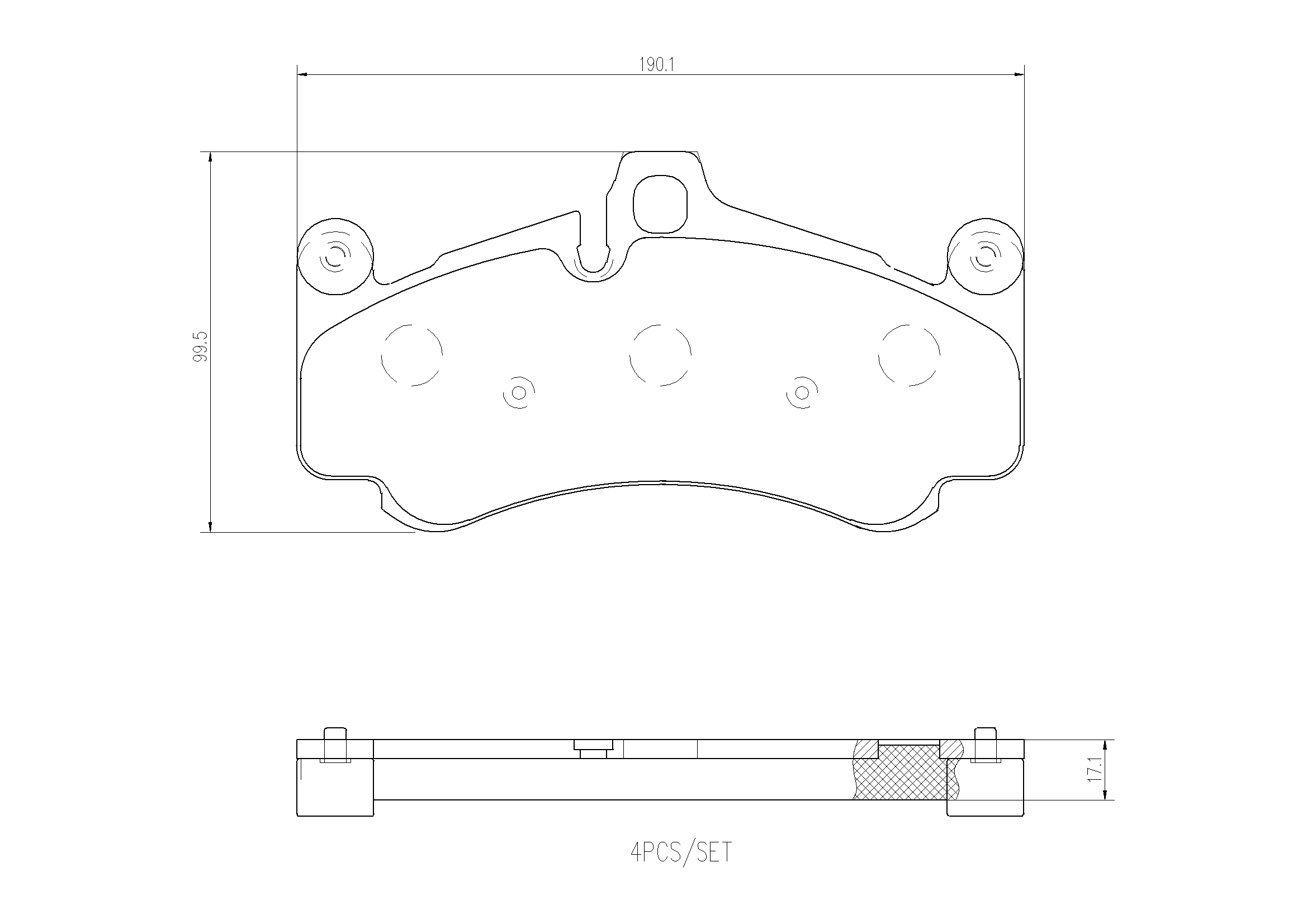 Kit de plaquettes de frein, frein à disque BREMBO P 65 034