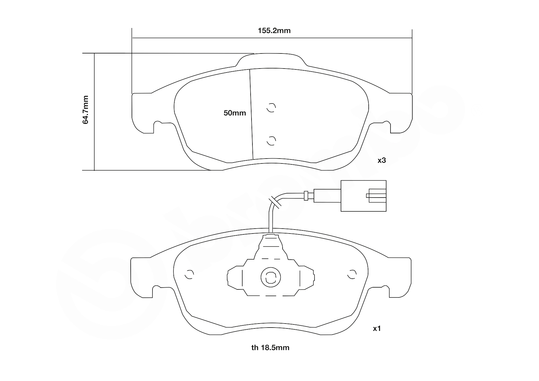 Kit de plaquettes de freins de haute performance BREMBO 07.B314.79