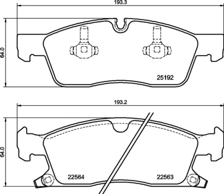 Kit de plaquettes de frein, frein à disque BREMBO P 37 027