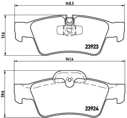 Kit de plaquettes de frein, frein à disque BREMBO P 50 064