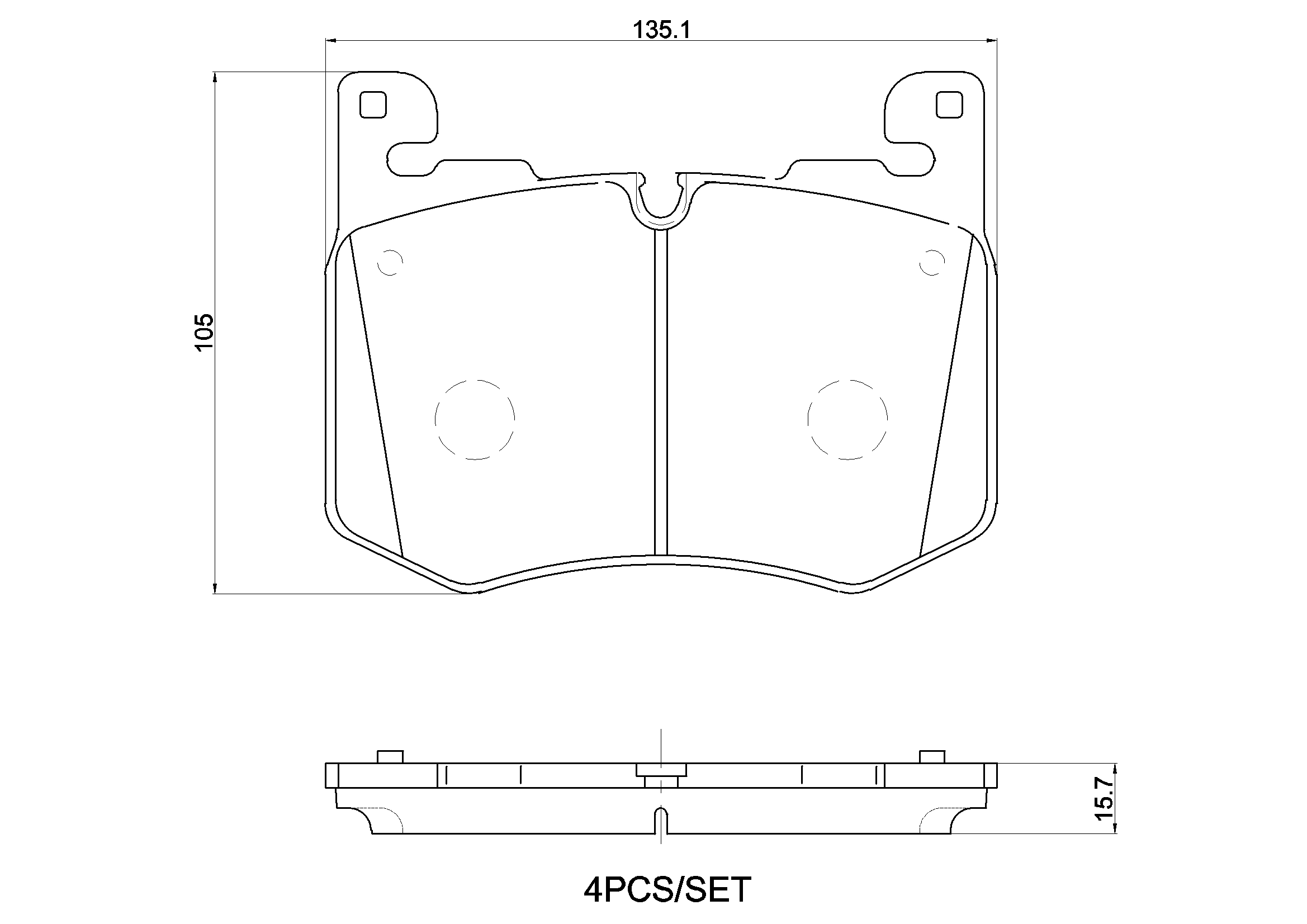 Kit de plaquettes de frein, frein à disque BREMBO P 44 030