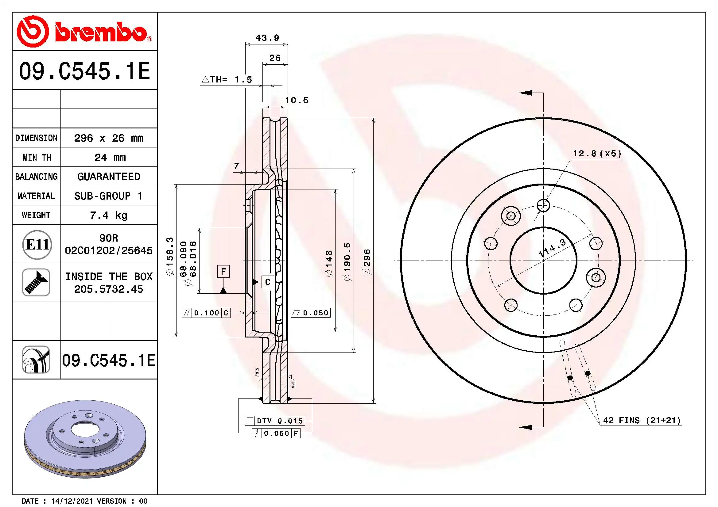 Kit de freins, frein à disques BREMBO KT 08 019