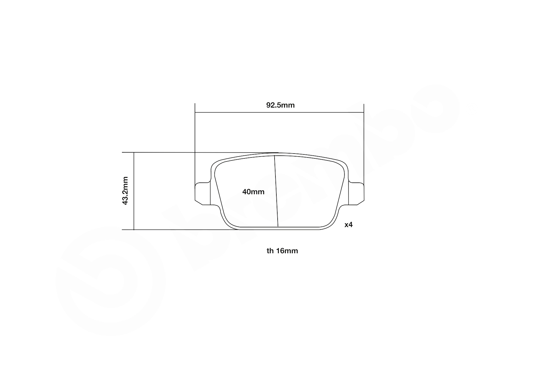 Kit de plaquettes de freins de haute performance BREMBO 07.B315.04