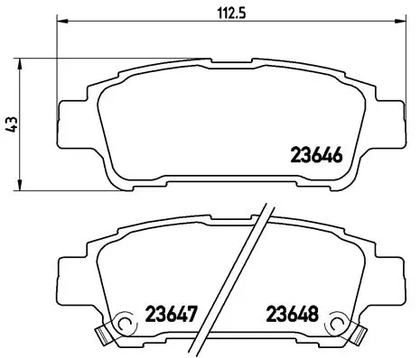 Kit de plaquettes de frein, frein à disque BREMBO P 83 056