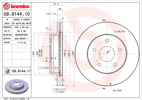 TARCZA HAM. DODGE P. RAM 1500 5,7 09-