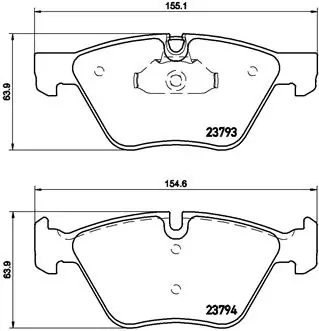 Kit de plaquettes de frein, frein à disque BREMBO P 06 057
