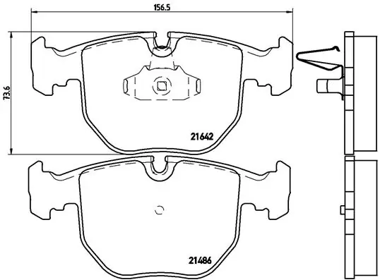 Kit de plaquettes de frein, frein à disque BREMBO P 06 021