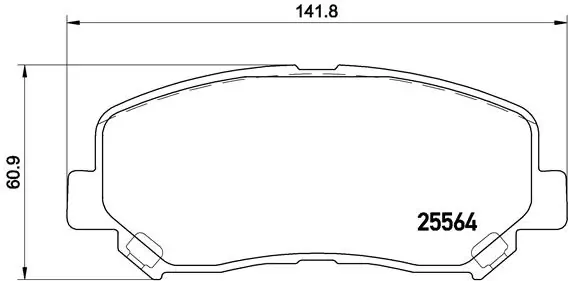 BREMBO P 49 045 — Колодка гальм. диск. MAZDA CX-5 2.0 2.2D 2011 - передн. (вир-во BREMBO)