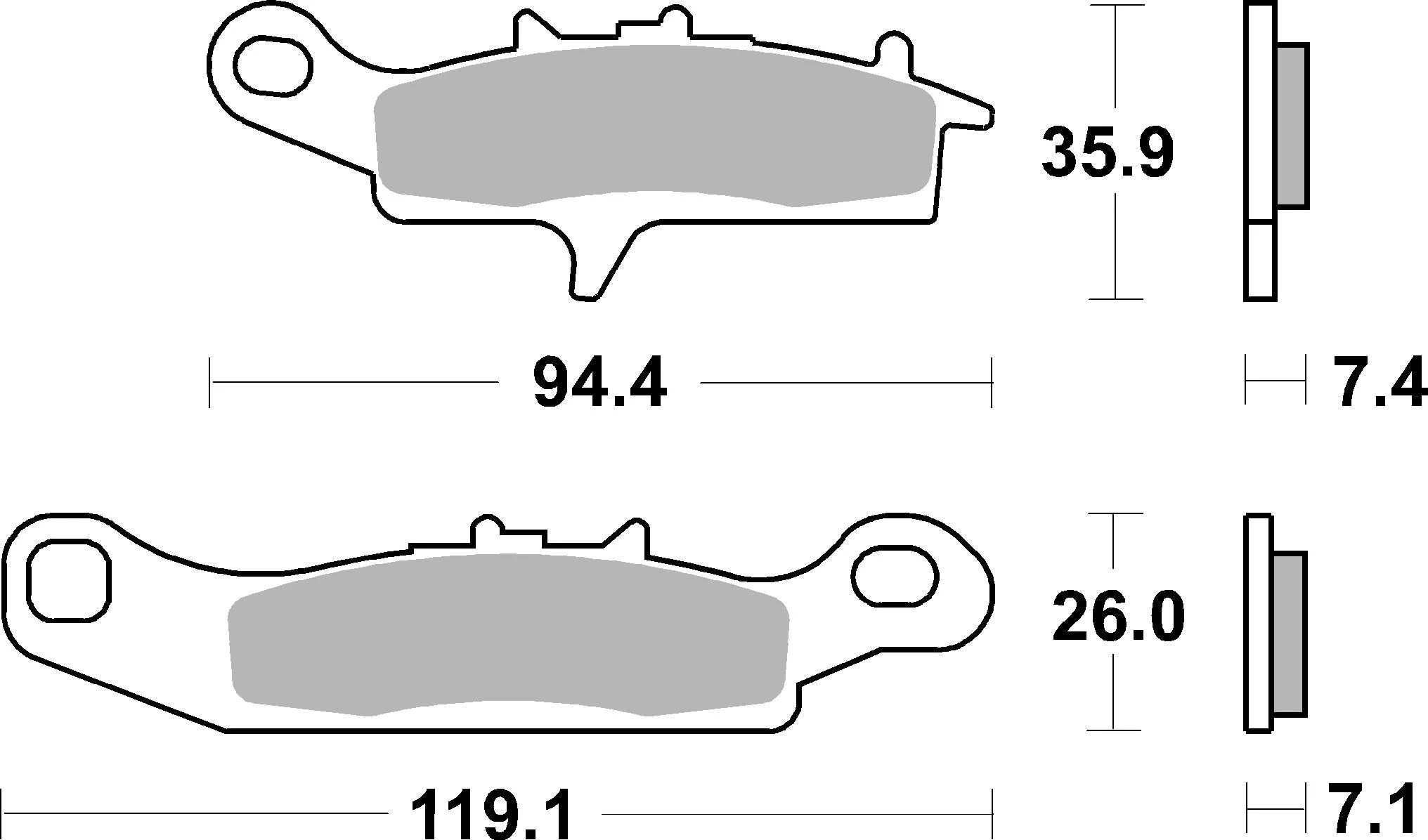 Kit de plaquettes de frein, frein à disque BREMBO 07KA24SX