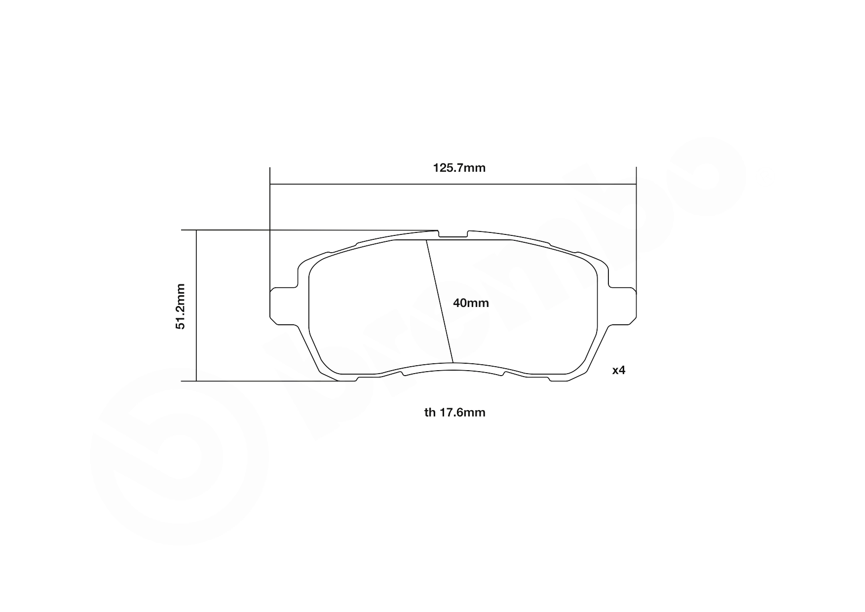 Kit de plaquettes de freins de haute performance BREMBO 07.D435.67