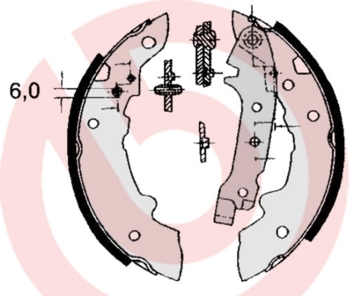 Jeu de mâchoires de frein BREMBO S 68 508