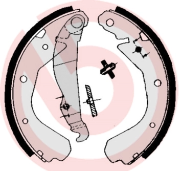 Jeu de mâchoires de frein BREMBO S 59 508