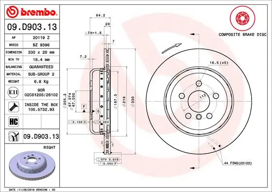 BREMBO 09.D903.13