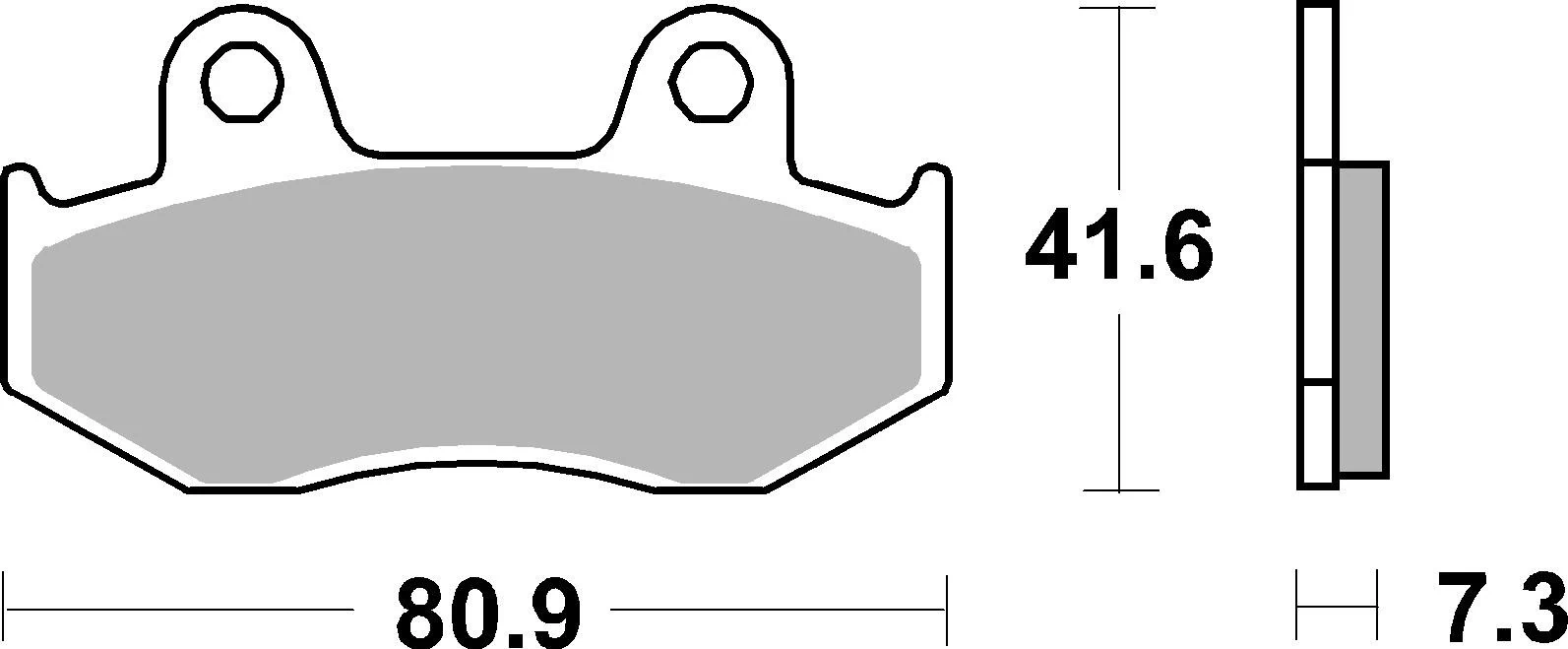 Kit de plaquettes de frein, frein à disque BREMBO 07HO1505