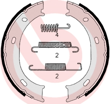 Jeu de mâchoires de frein, frein de stationnement BREMBO S 50 510