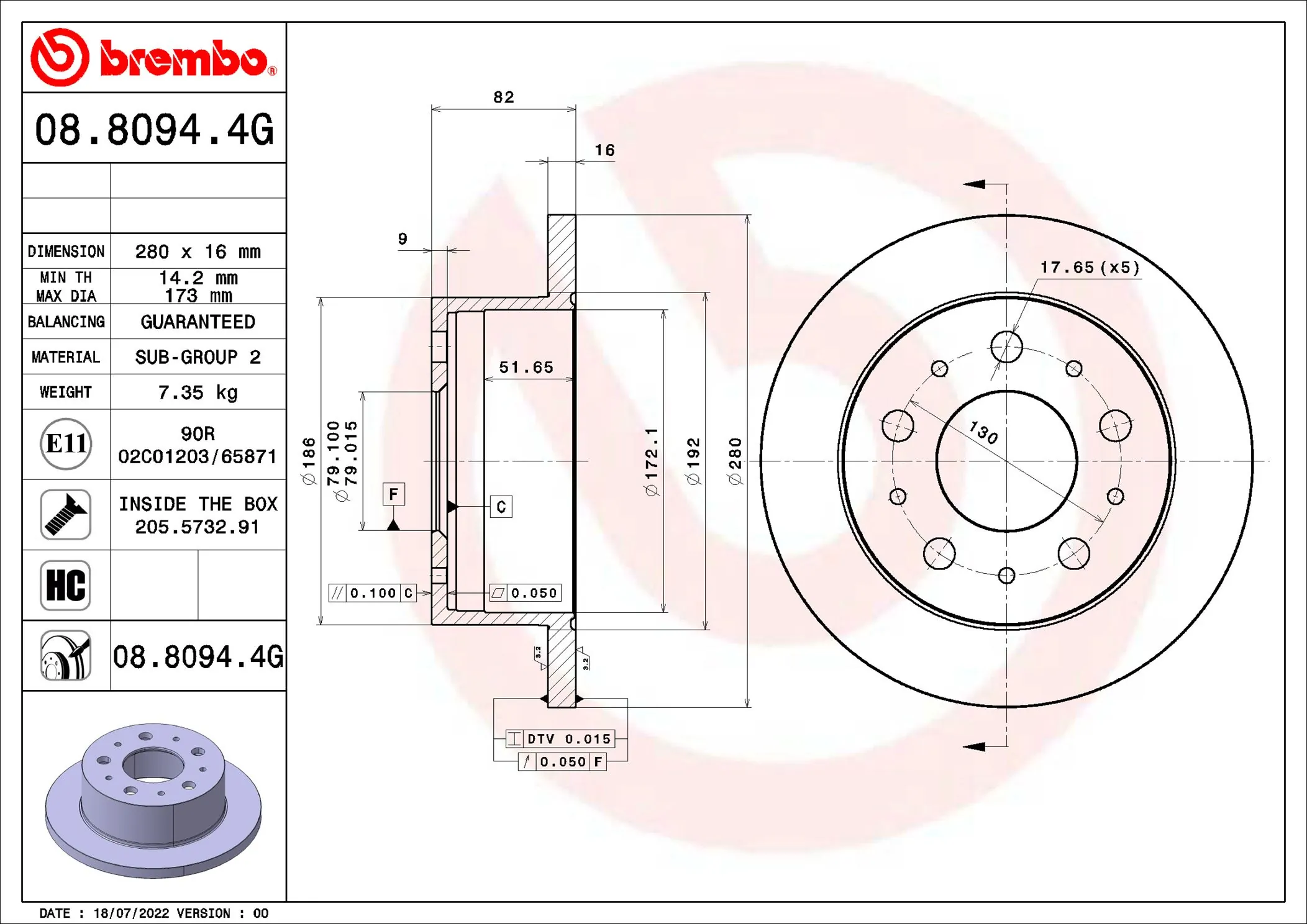 Kit de freins, frein à disques BREMBO KT 10 004