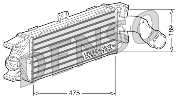 Intercooler, échangeur DENSO DIT12003