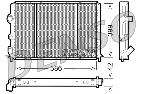 Radiateur, refroidissement du moteur DENSO DRM23051
