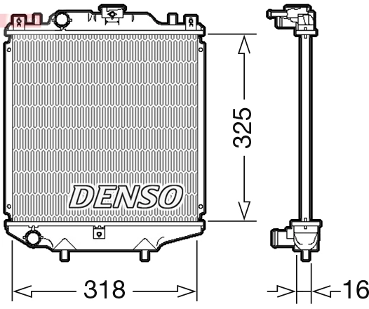 Radiateur, refroidissement du moteur DENSO DRM47029