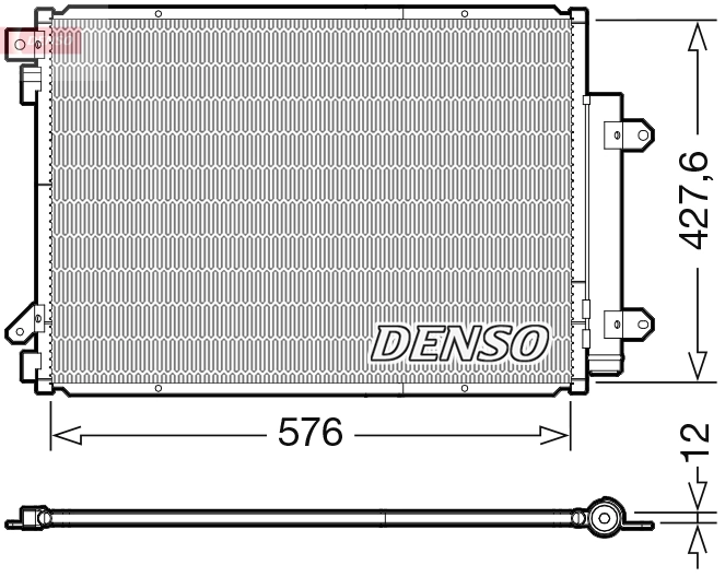 Condenseur, climatisation DENSO DCN47008