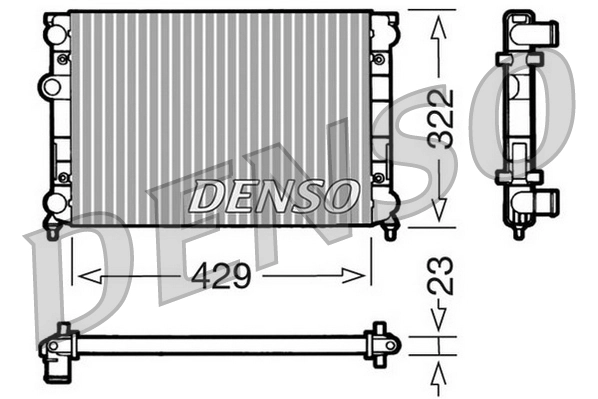 Radiateur, refroidissement du moteur DENSO DRM32007