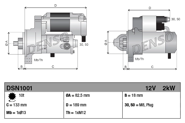 Démarreur DENSO DSN1001