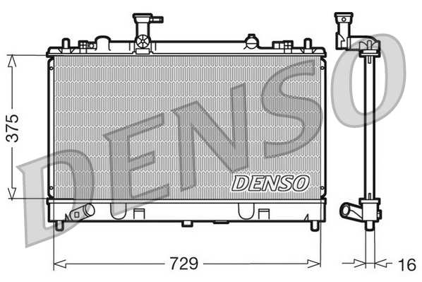 Radiateur, refroidissement du moteur DENSO DRM44011