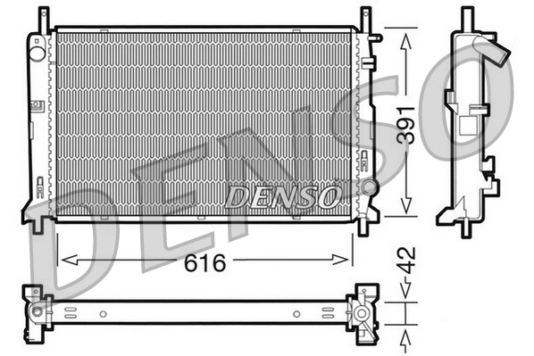 Radiateur, refroidissement du moteur DENSO DRM10071