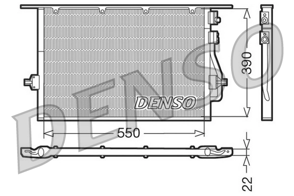 Condenseur, climatisation DENSO DCN10014